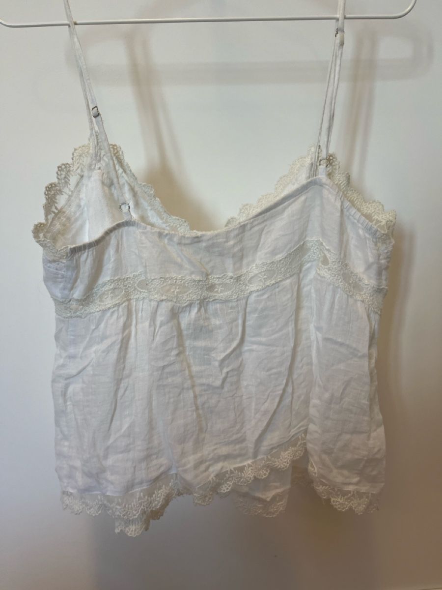 Zara Top: Weisses Spitzentoo – Usato da Guntalingen venduto da mon_hc9m 1