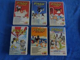 6 DVD Video-Kassetten PINGU©1991. Deutsch, Schweizerdialekt