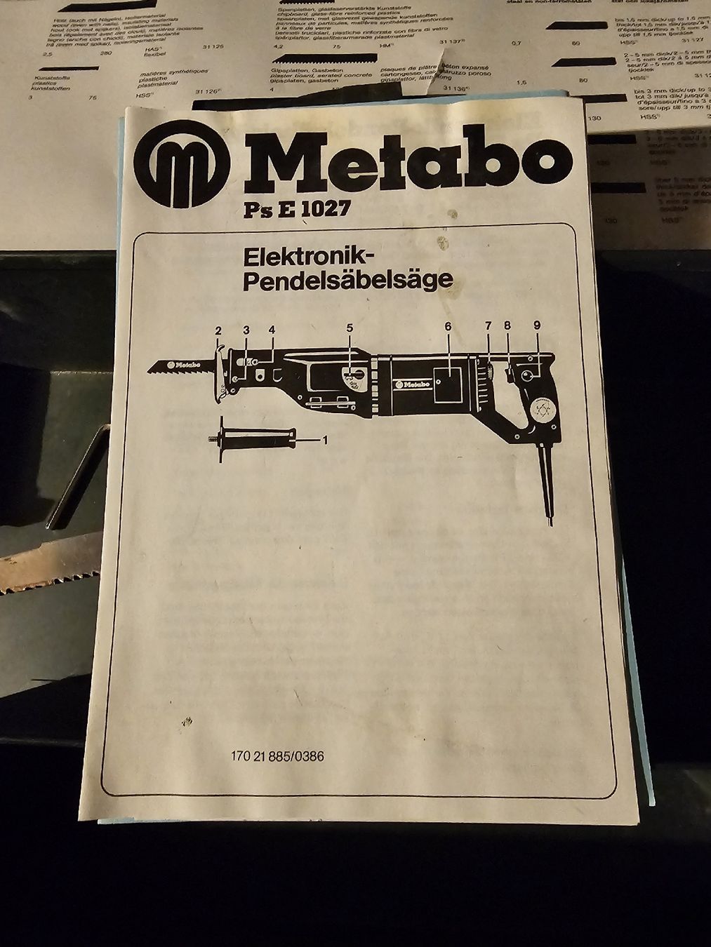 Metabo Tutti gli attrezzi: Metabo Pendelstichsäge Ps E 1027 mit Koffer – Usato da Fahrwangen venduto da Nepomuk21 2