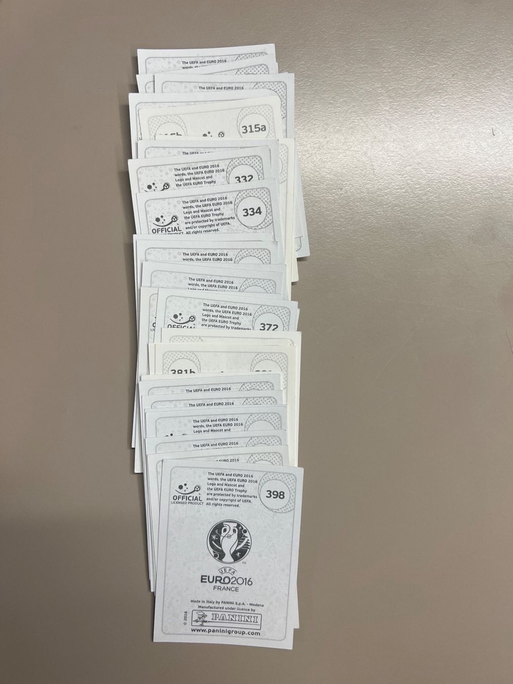 Panini Carte collezionabili: Panini EM 2016 Frankreich Nr.300-399 – Nuovo (secondo la descrizione) da Dietikon venduto da Emoruk