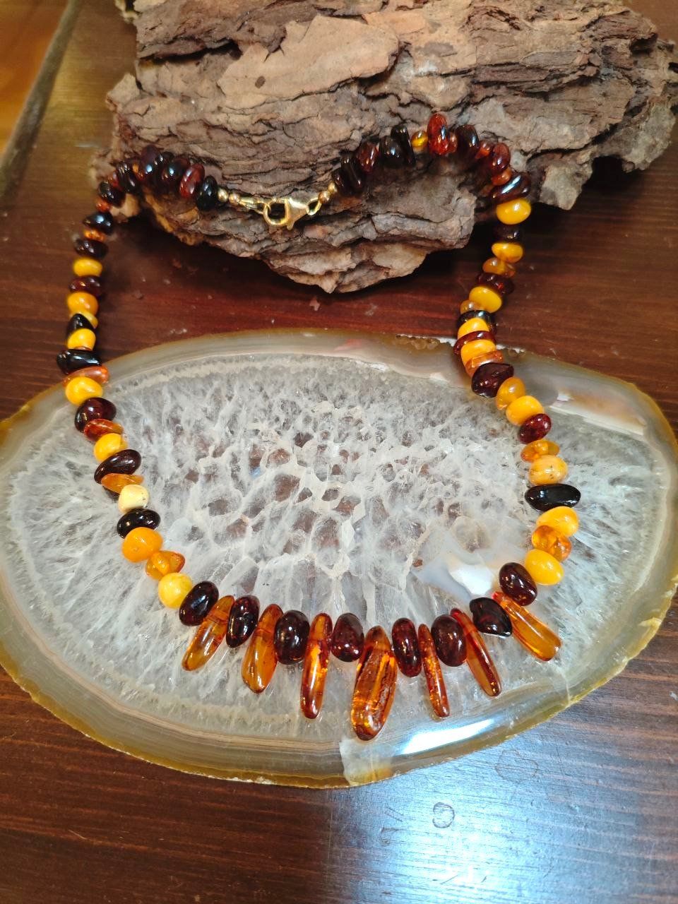 Catenine: ECHTE BERNSTEIN KETTE/COLLIER, 45 cm. LANG – Nuovo (secondo la descrizione) da Weiningen ZH venduto da actera 9
