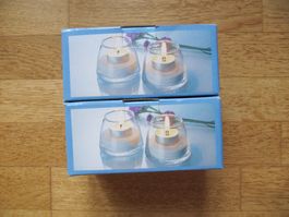 4 Windlichter Winterlichter Tischdekoration Tealights