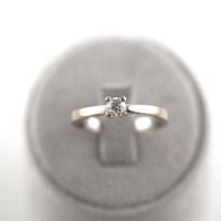 Solitärring Weissgold 18K
