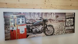 Leinwandbild Route 66 Motiv 140x42 cm guter Zustand