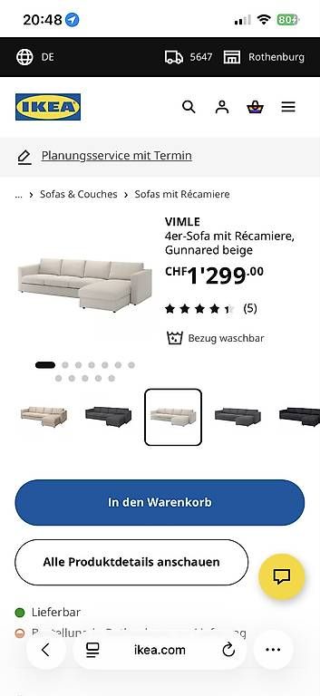 Sofas: Vimle Bezug mit Recam NEU! – Neuf avec emballage d'origine à Oberrüti par Jes_seei 2