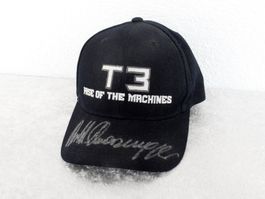 ARNOLD SCHWARZENEGGER AUTOGRAMM Terminator 3 Machines Cap