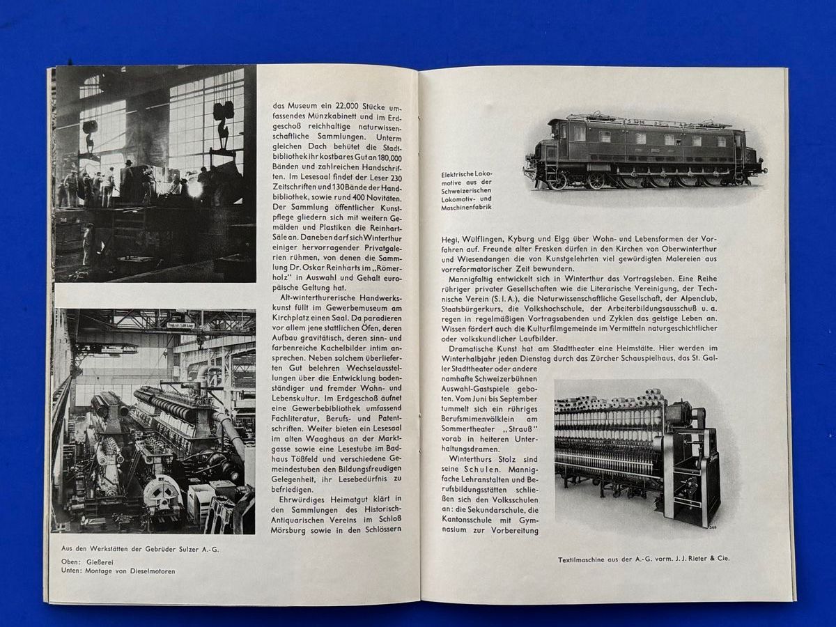 Bücher: Winterthur - Prospekt mit Stadtplan - ca. 1946 und Beilage – Gebraucht aus Adliswil von buch_und_kunst