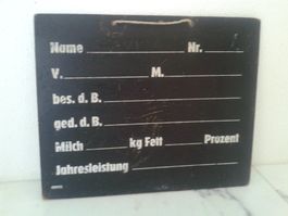 schöne alte Stall-Tafel aus dünnem Holz original Vintage