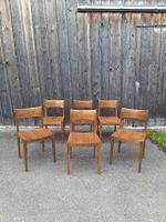 Holzstühle, 6 Stk., massiv, Vintage, 1960