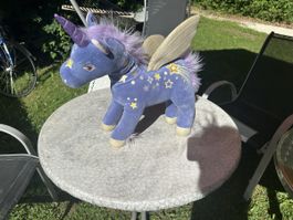 Spiegelburg Einhorn mit Flügeln & Sterne, lila, gut erhalten