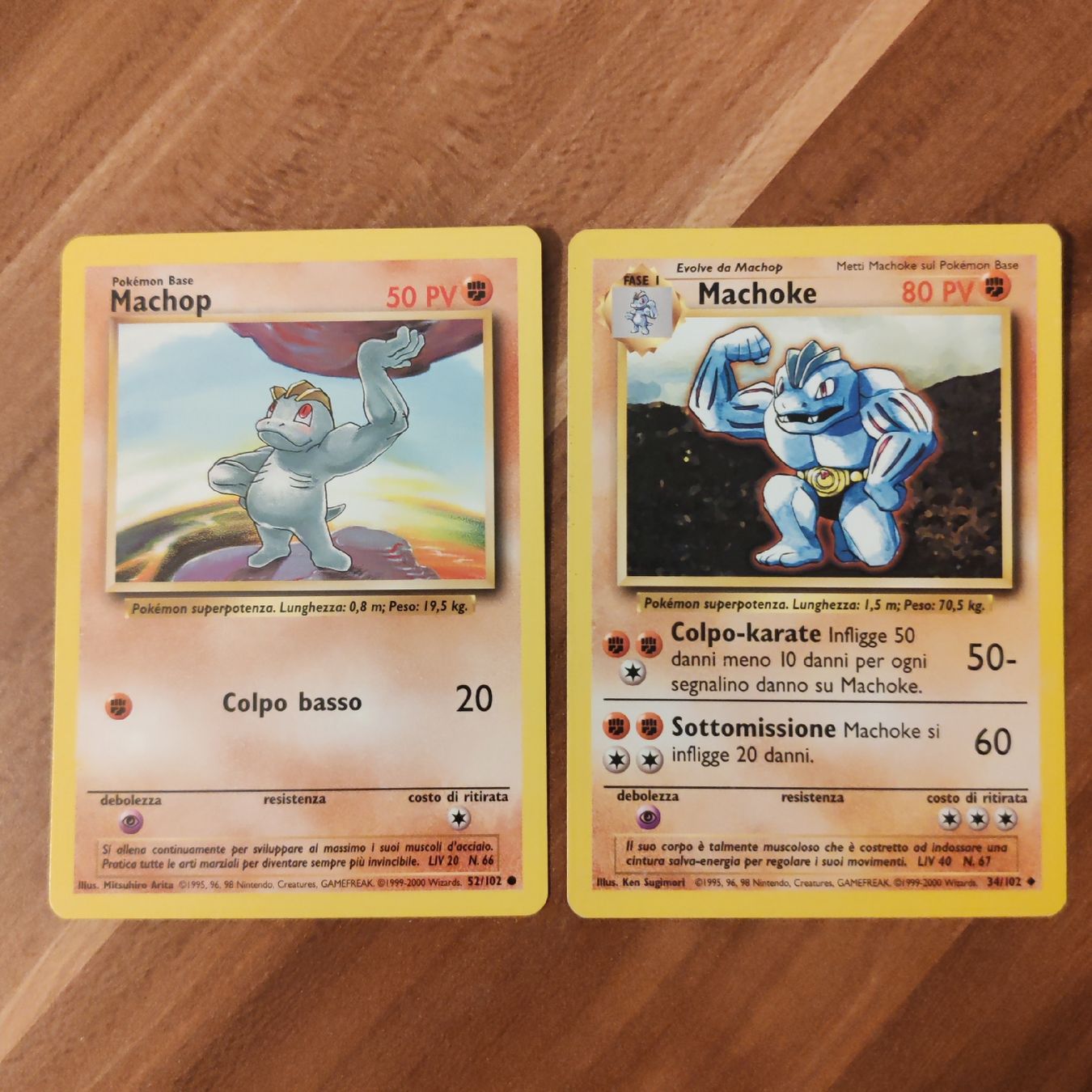 POKÉMON Machop Machoke Base Set ITA 34+52/102 uncommon cards (Gebraucht ...