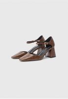 Élégantes chaussures à talons marron, taille 40, neuve