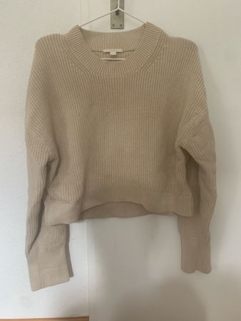 COS Pullover 100 Prozent Baumwolle beige Grösse S