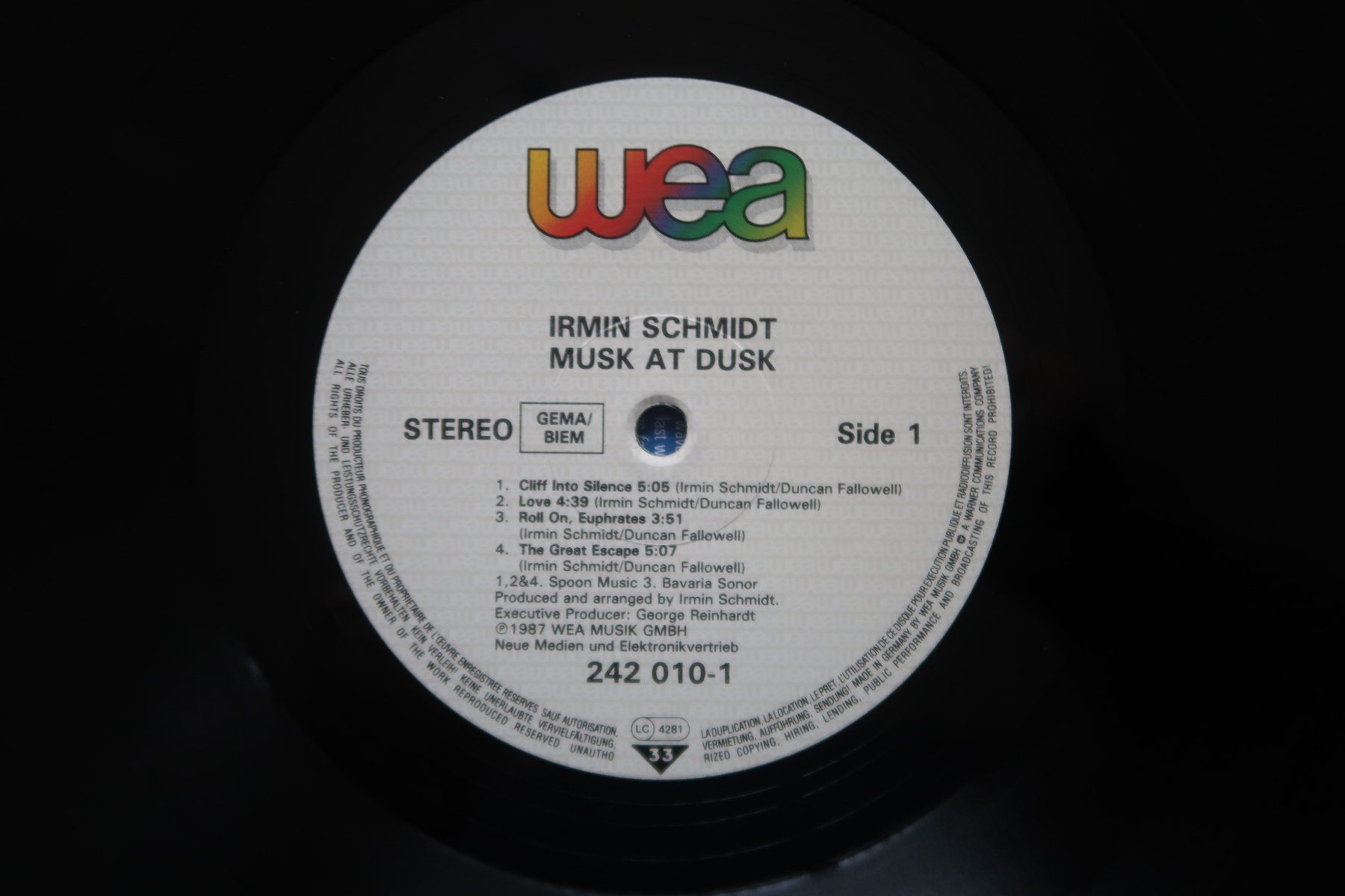 Dischi in vinile: IRMIN SCHMIDT - MUSK AT DUSK - VINYL LP – Usato da Basel venduto da Patiscat 2
