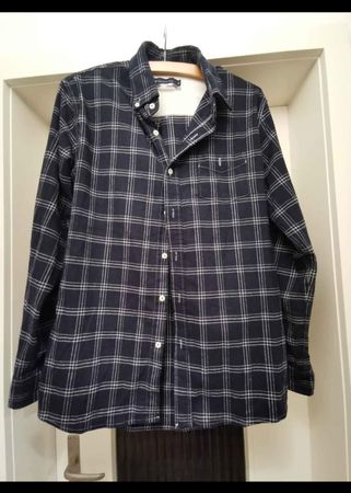 Herren Vintage Uni Hemd Gr. L, one point direction