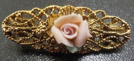 Vintage-inspirierter Goldfiligran-Brosche