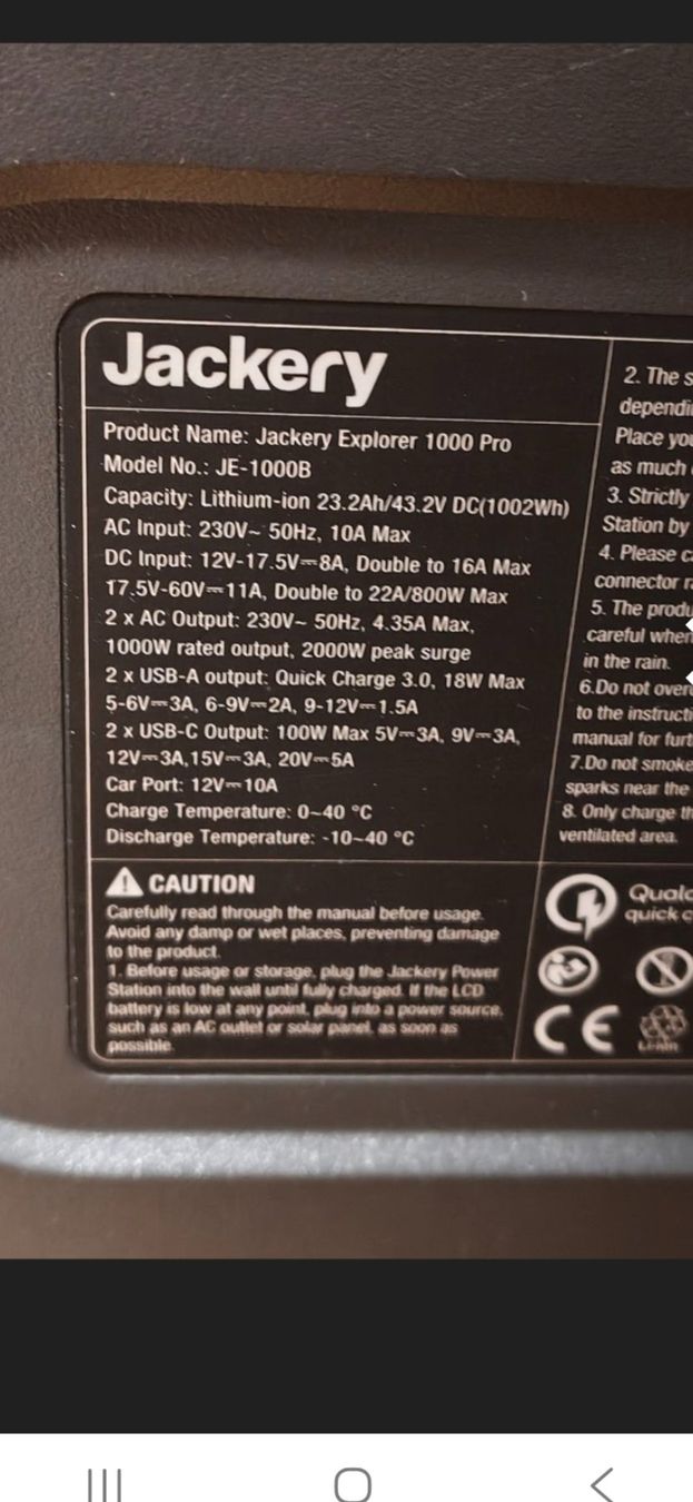 Jackery Akkus & Batterien: Jackery explorer pro 1000 – Gebraucht aus Basel von astra2011 2
