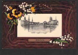 Prägekarte Zürich , 1913
