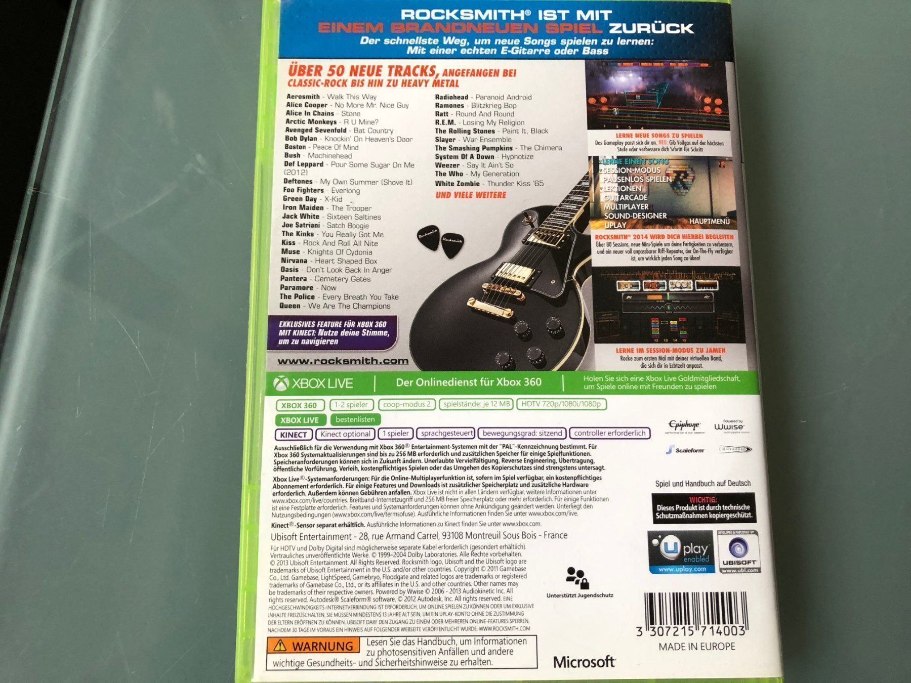 Microsoft Giochi: Xbox 360 Kinect Rocksmith 2014 z. Lernen – Usato da Arisdorf venduto da comestibles 2