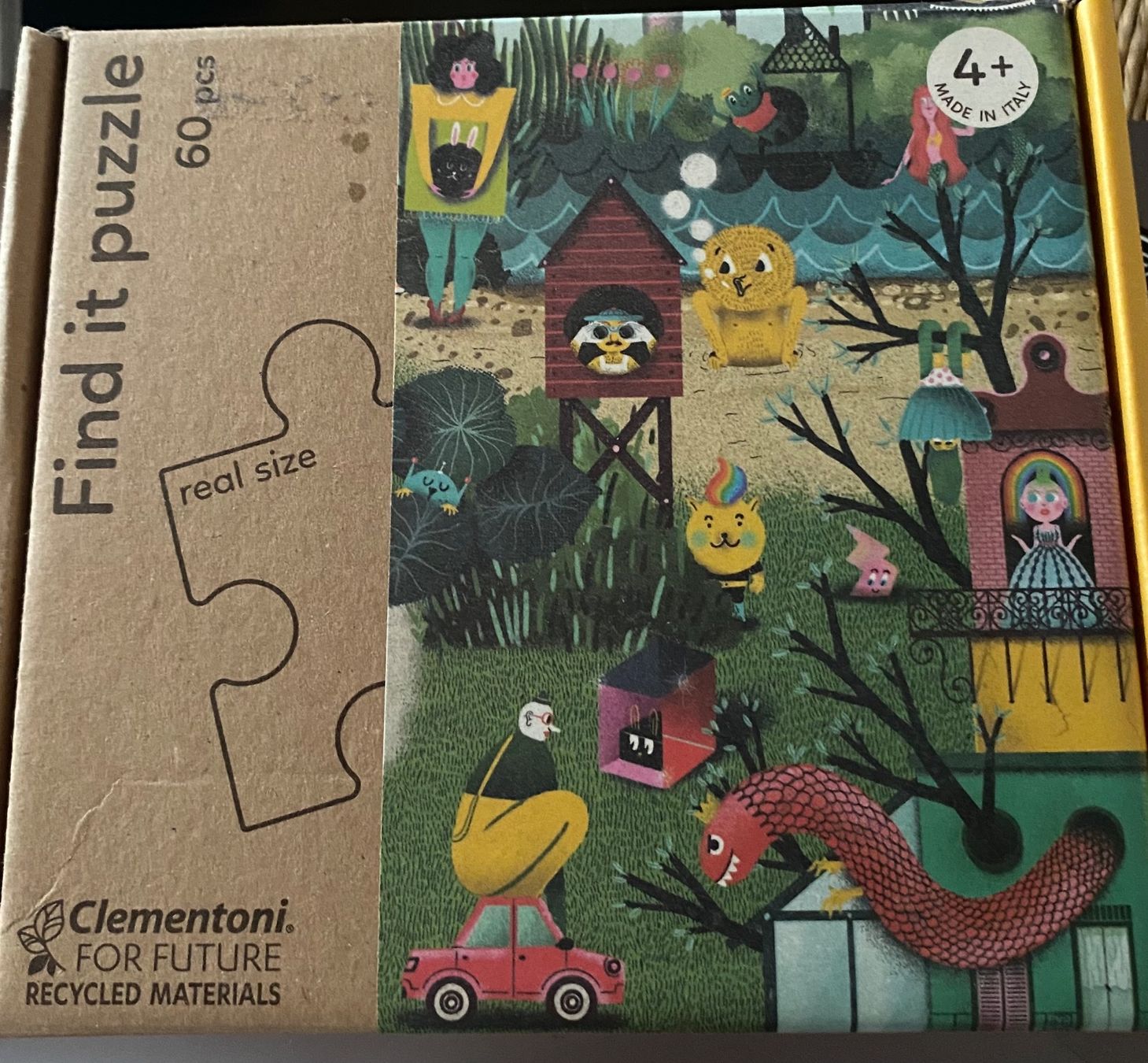 Clementoni Puzzle: Find it puzzle 60 pezzi in materiale riciclato – Nuovo (secondo la descrizione) da Corzoneso venduto da chiara017