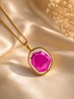 Pinker Turmalin Anhänger WassermelonenTurmalin 750er Gold