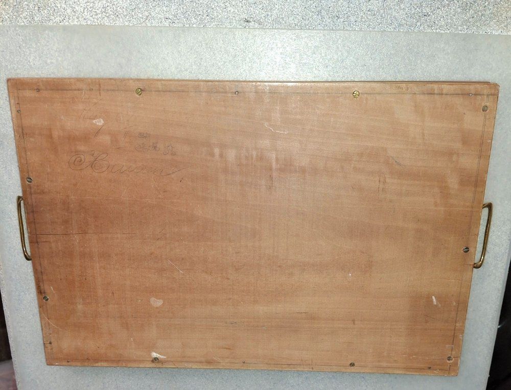 Piatti di portata: Serviertablett Tablett Holz geschnitzt, vintage – Usato da Weggis venduto da Mylemontree 4