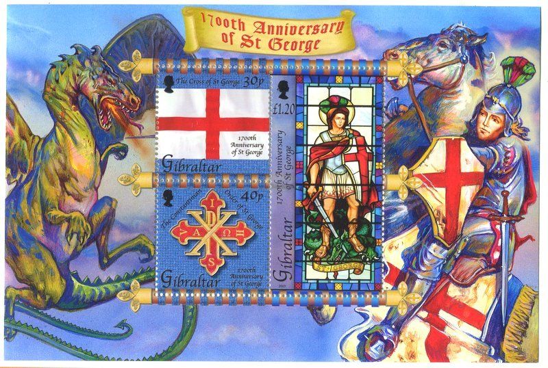 Tutti i francobolli: Block "St. Georg & Drache". Gibraltar – Nuovo e nell'imballaggio originale da Basel venduto da Butsch5