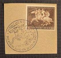 Deutsches Reich 1941 Braunes Band Briefstück München-Riem