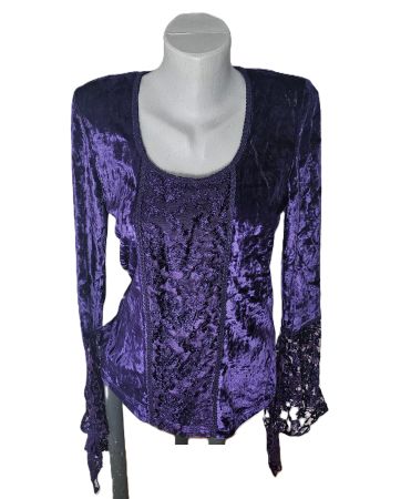 NEU! BOOM BABA Bluse Stickerei Gothic Gr. S Hippie Boho Chic