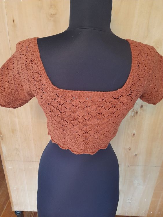 Top: Crop Top . von Pieses . S . rostrot . Baumwolle – Nuovo (secondo la descrizione) da Leuggelbach venduto da schmetterlings-fee 1