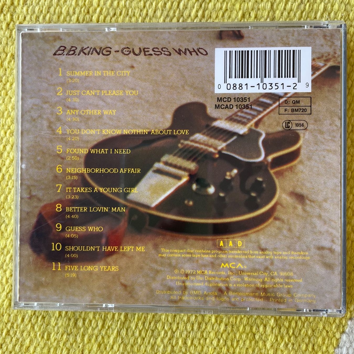 CD: B.B.KING-GUESS WHO – Usato da Rorschacherberg venduto da CD-Roli 1