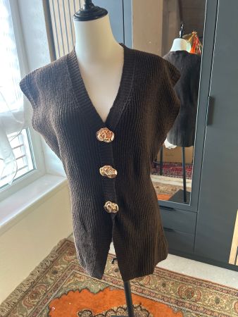 Strickweste Damen braun Grösse L neuwertig