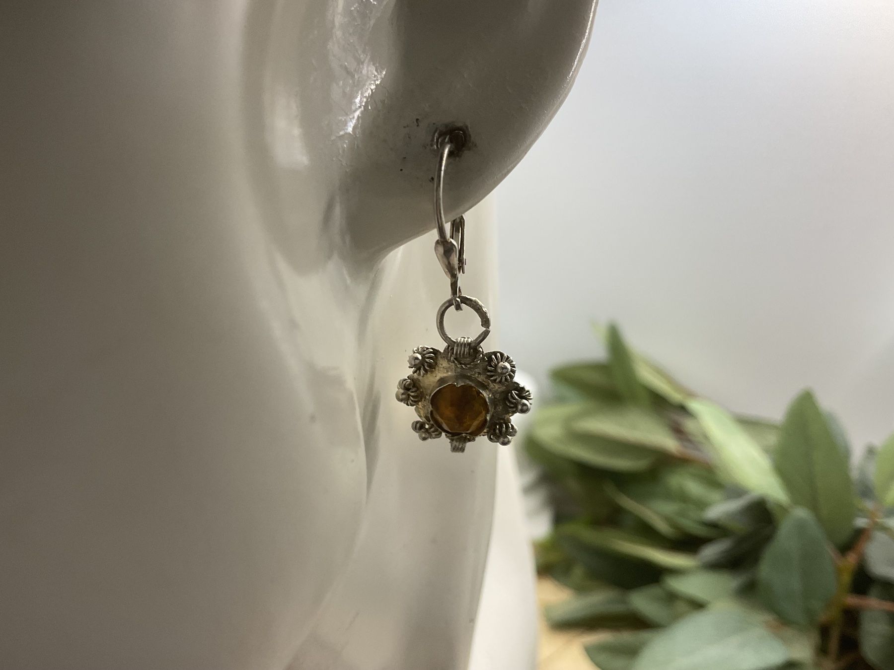 Ohrringe & -stecker: Ohrhänger Art Deco Sterlingsilber mit Citrin – Gebraucht aus luzern von Alpendorf1 1