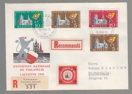 Découpé du bloc W33 - W34 sur lettre +++ sur FDC