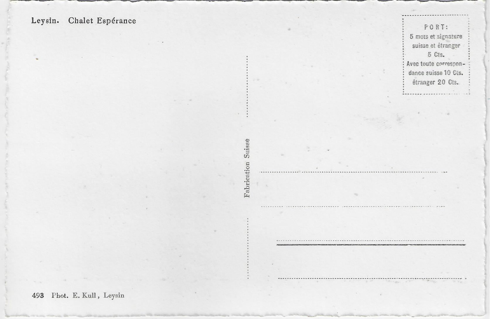 Cartoline postali: Leysin - Chalet Esperance en hiver – Antico da Ettingen venduto da Kartenplanet 1