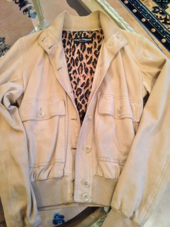DOLCE & GABBANA JACKE, GR. S, VELOURSLEDER, BUTTERWEICH!