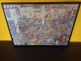 Gerahmtes Puzzle "Fitnessstudio", 1000 Teile, Top Zustand!