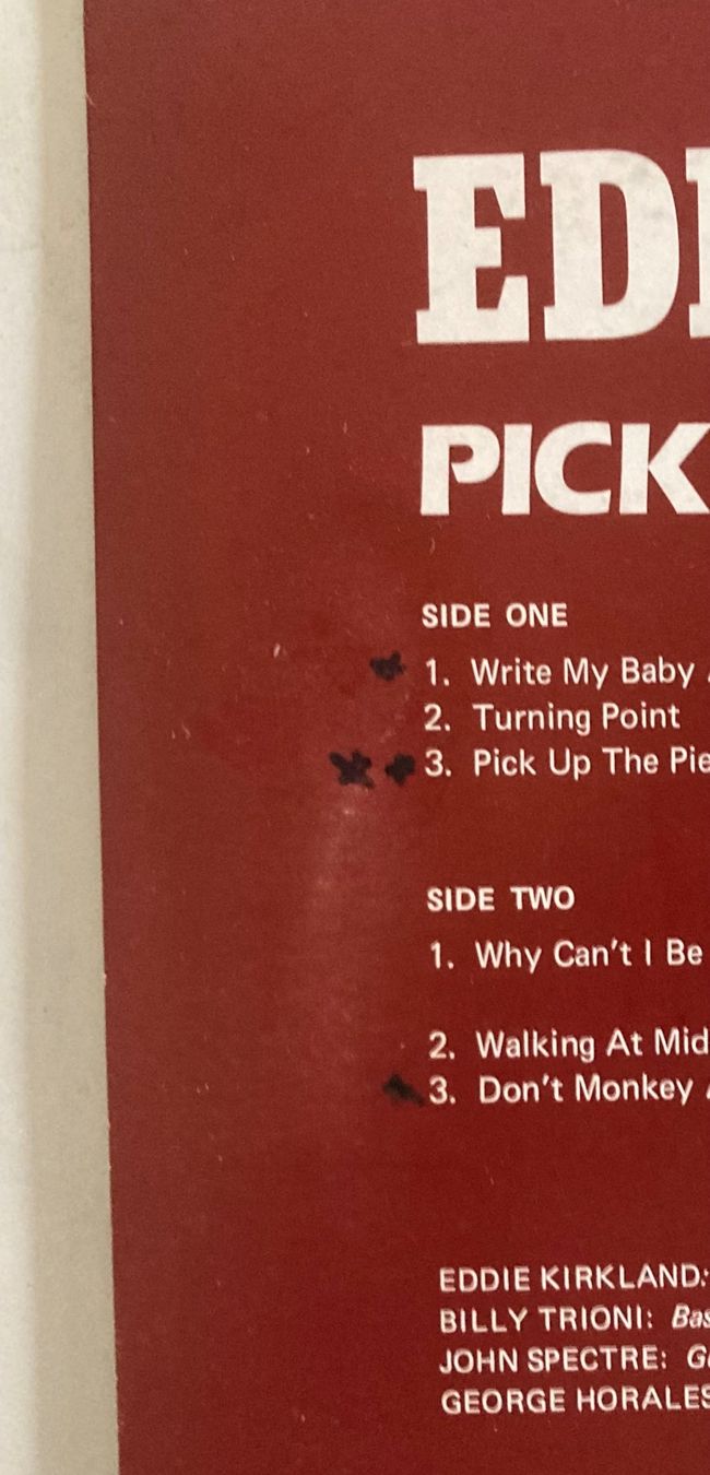Dischi in vinile: EDDIE KIRKLAND - PICK UP THE PIECES – Usato da Poliez-Pittet venduto da Newtown-Records 3