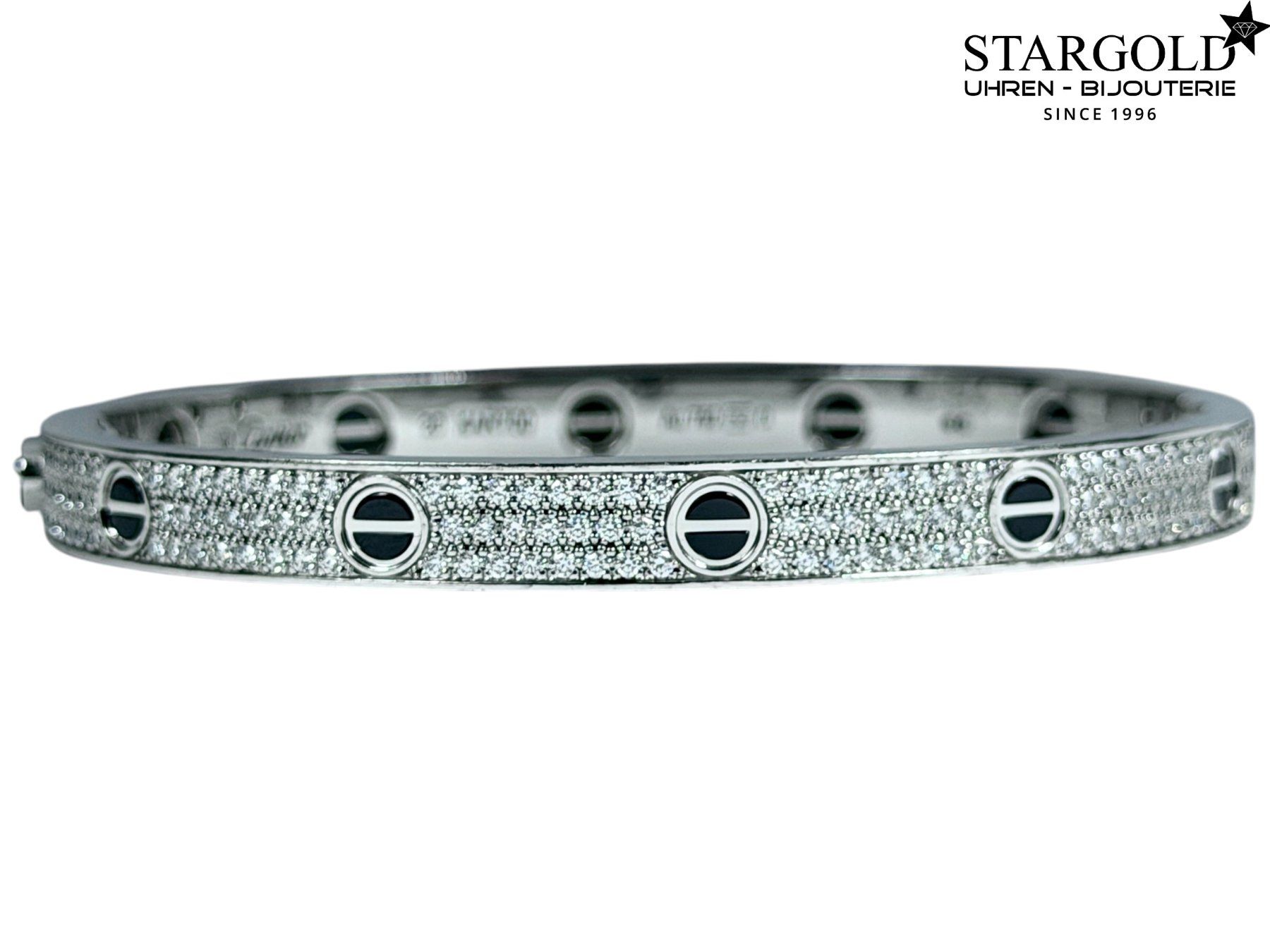 Cartier Bracciali & Braccialetti: Cartier LOVE bracelet, classic model, paved, ceramic – Usato da Zürich venduto da Stargold-Uhren