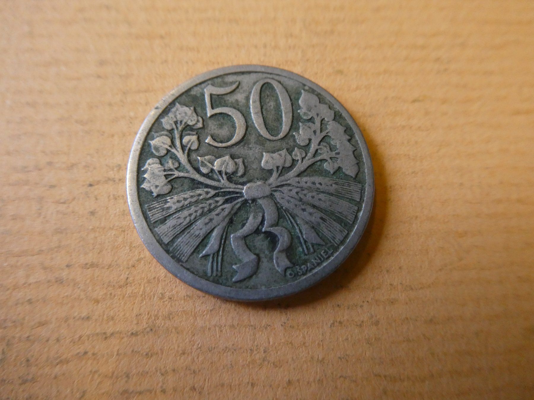 Toutes les monnaies: Tschechoslowakei 1922, 50 Heller – D'occasion à Hinterforst par rohusri 1