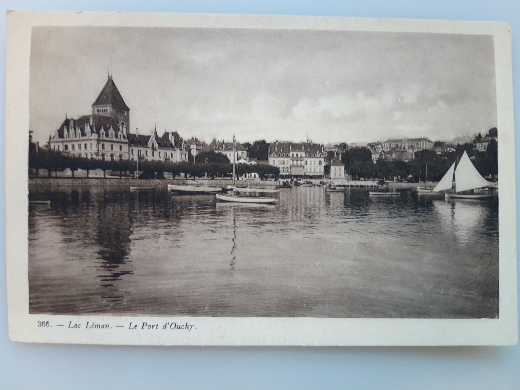 Cartoline postali: Lac Leman Le Port d'Ouchy – Usato da Sargans venduto da nicsam1815