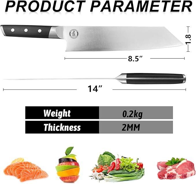 Coltelli da cucina: Kiritsuke Kochmesser, Küchenmesser mit 20cm Extrem Scharf – Nuovo e nell'imballaggio originale da Oberentfelden venduto da abz_l7vm 1