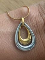 Luxus Elegante Edelsthal Kette Farbe : Gold/Silber