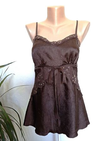 Ravissant Top/ Caraco Satiné MORGAN–Dentelle -  Gr. S