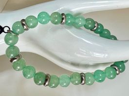 Aventurin Edelstein Armband - 8 mm – mit Symbol-Anhänger