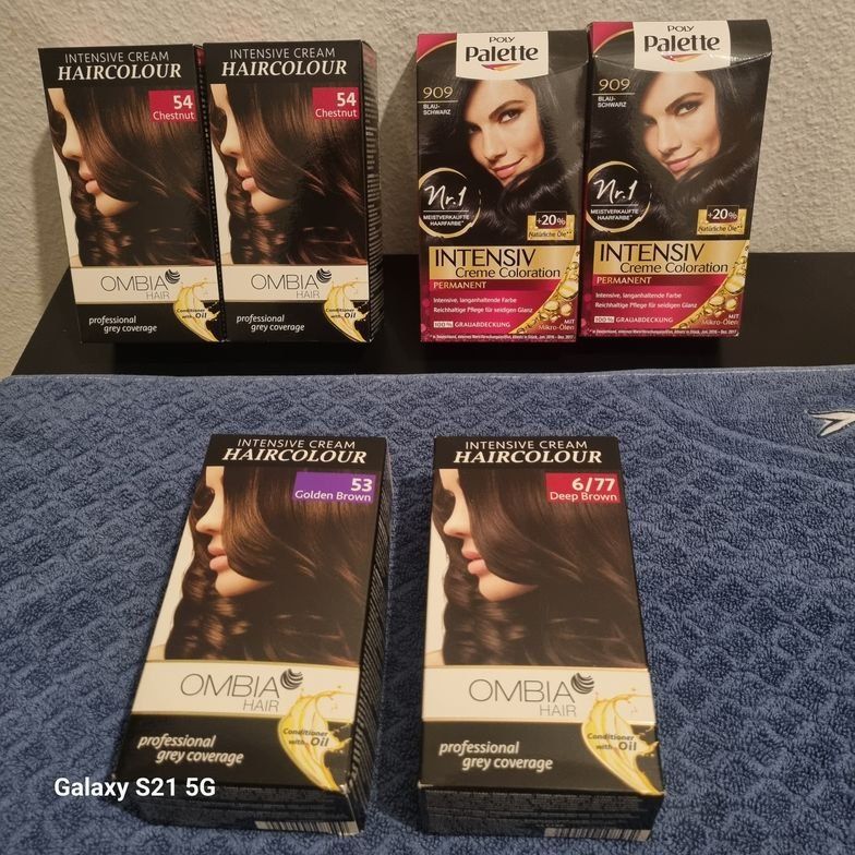 Färbemittel: HAIRCOLOUR verschiedene  DUNKLE  FARBEN – Neu und originalverpackt aus Zürich von Big