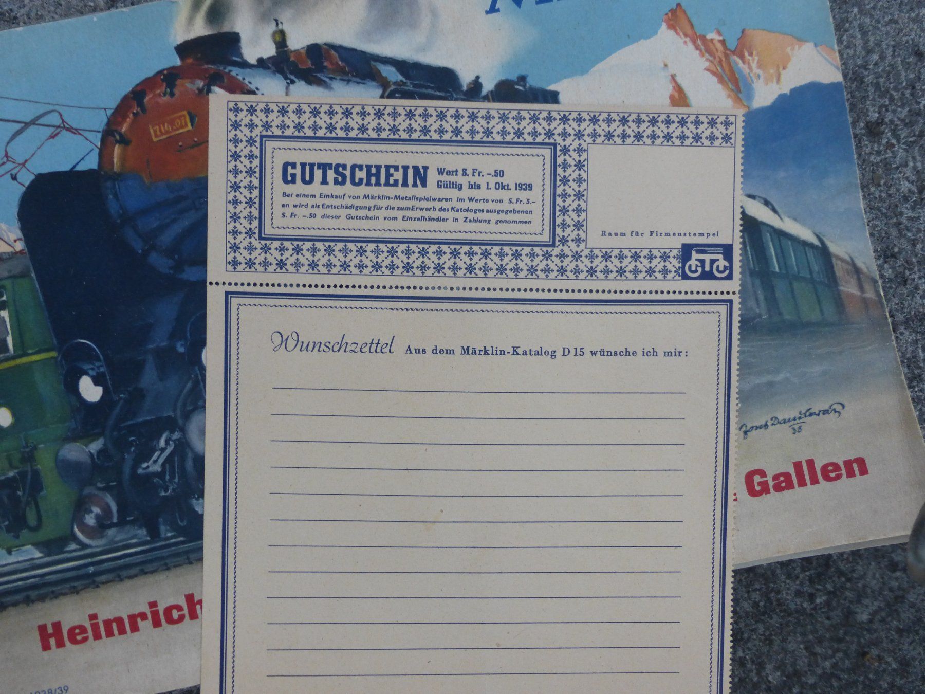 Riviste & Magazine: Märklin Katalog D15  1938/39 – Usato da Romanshorn venduto da kollefa 1