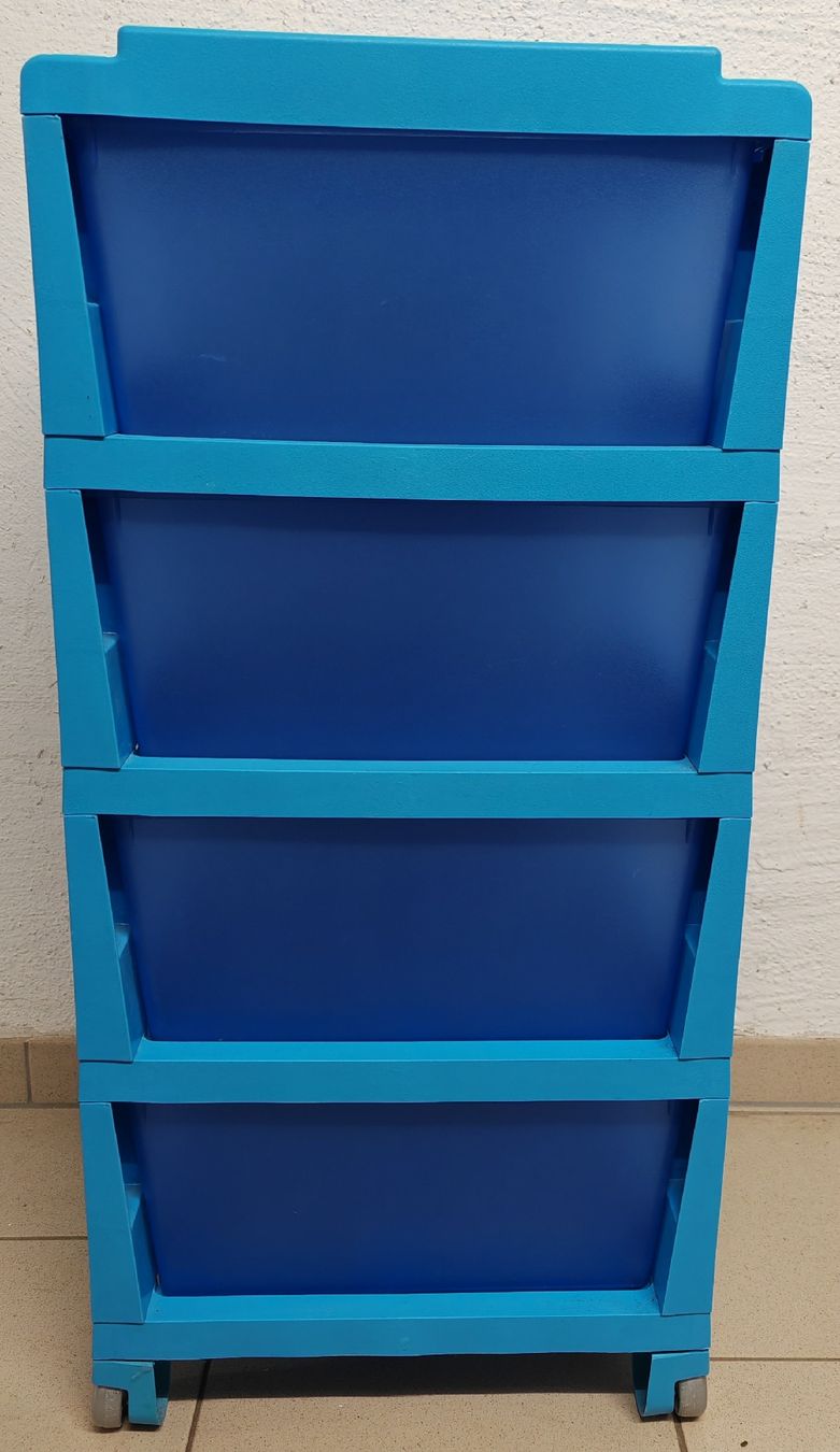 Cassettiere: Blaue Rollkommode Schubladenbox 4 Fächer Aufbewahrung – Usato da Rheinsulz venduto da Dred 2