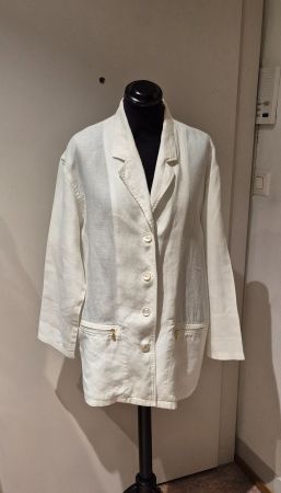Weisser Leinenblazer, Gr. 40, ideal für den Sommer! BOGNER