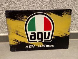 AGV HELMES METALL Schild für Sammler ! NEU % !